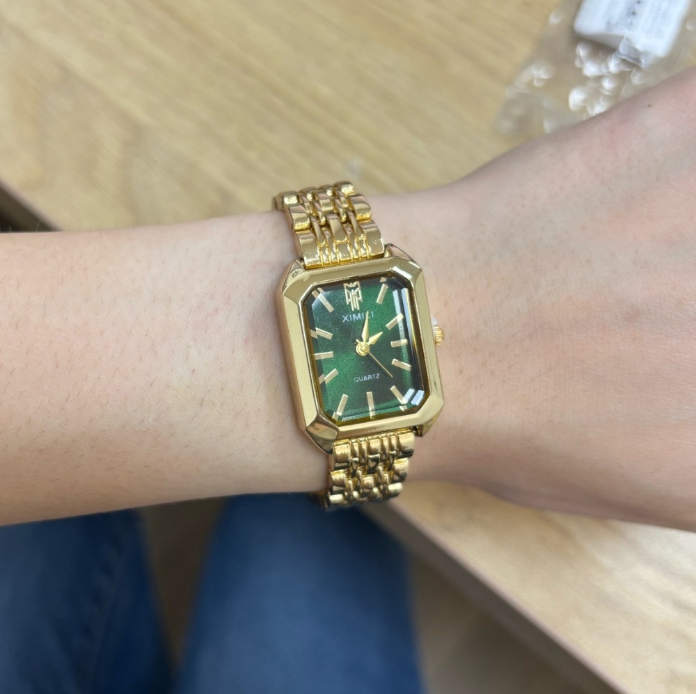Women's Stainless Steel Square Quartz Watch
